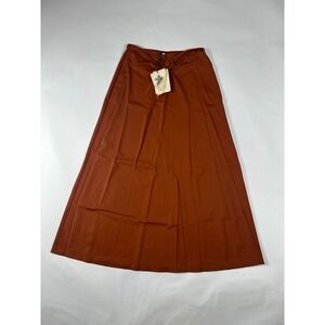 Johanna Ortiz Terracota Breath Of Life Midi Skirt Size 4 New MSRP $720